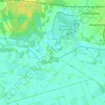 Mapa topográfico Bokah, altitud, relieve