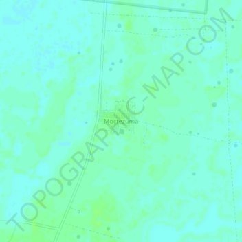 Mapa topográfico Moctezuma, altitud, relieve