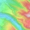 Mapa topográfico Îlet Rosier Blanc, altitud, relieve