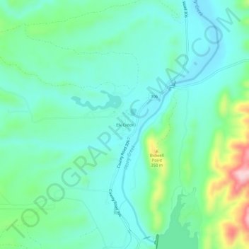 Mapa topográfico Elk Creek, altitud, relieve