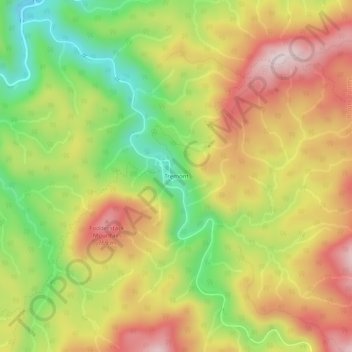 Mapa topográfico Tremont, altitud, relieve