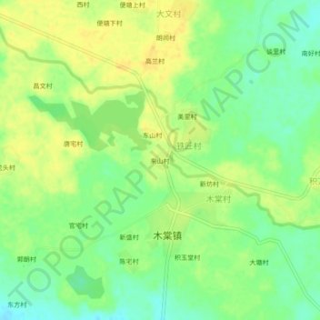 Mapa topográfico 来山村, altitud, relieve