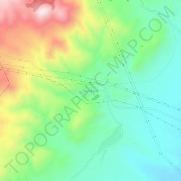 Mapa topográfico Yenikayı, altitud, relieve