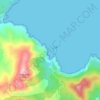 Mapa topográfico Port de ses Caletes, altitud, relieve