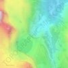 Mapa topográfico Bow Glacier Falls, altitud, relieve