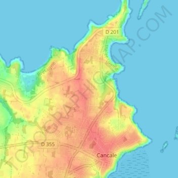 Mapa topográfico La Haisse, altitud, relieve