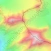Mapa topográfico Col du Chardonnet, altitud, relieve