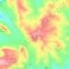 Mapa topográfico Cuatro Mojones, altitud, relieve