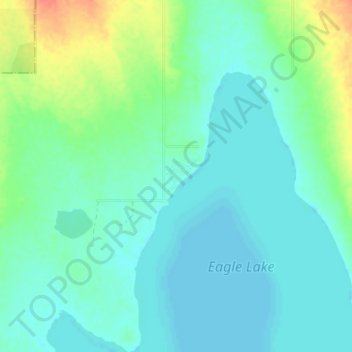 Mapa topográfico Eagle Lake, altitud, relieve