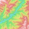 Mapa topográfico 墨脱县, altitud, relieve