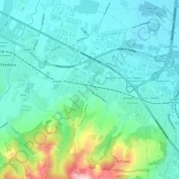 Mapa topográfico Riale, altitud, relieve