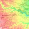 Mapa topográfico Manonjaya, altitud, relieve