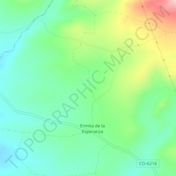 Mapa topográfico Córdoba, altitud, relieve