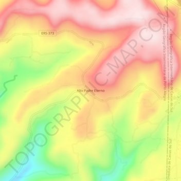 Mapa topográfico Alto Padre Eterno, altitud, relieve