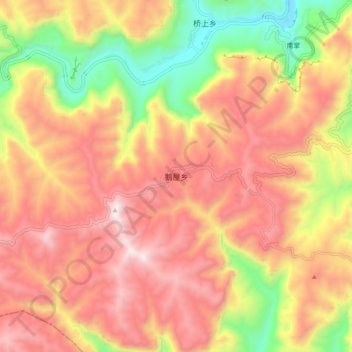 Mapa topográfico 鹅屋乡, altitud, relieve