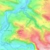Mapa topográfico La Piventière, altitud, relieve