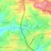 Mapa topográfico Hilcote, altitud, relieve