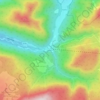 Mapa topográfico Seegatterl, altitud, relieve