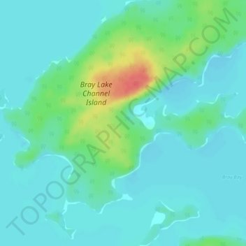 Mapa topográfico Lac Seul, altitud, relieve