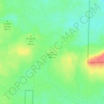 Mapa topográfico Sinke Hill, altitud, relieve