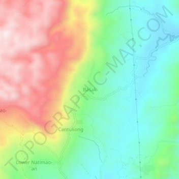 Mapa topográfico Basak, altitud, relieve