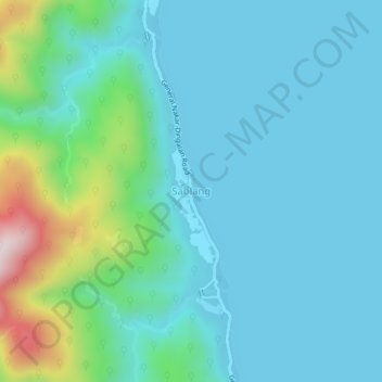 Mapa topográfico Sablang, altitud, relieve