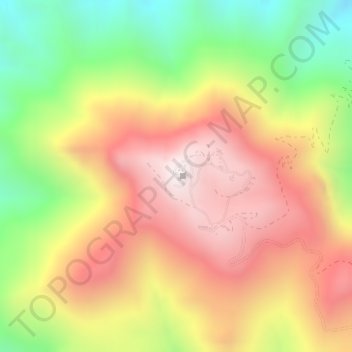 Mapa topográfico Cerro Tololo, altitud, relieve