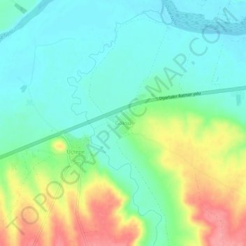 Mapa topográfico Göksu, altitud, relieve