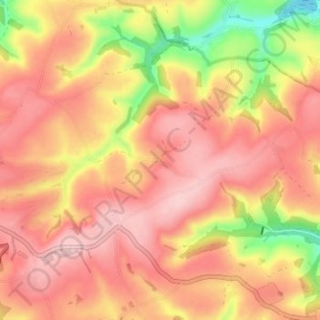 Mapa topográfico Capton, altitud, relieve