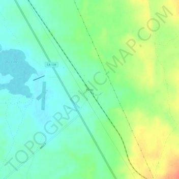 Mapa topográfico Perez, altitud, relieve