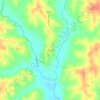 Mapa topográfico Pawnee, altitud, relieve
