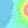 Mapa topográfico Ujung, altitud, relieve