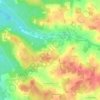 Mapa topográfico Les Rouabières, altitud, relieve