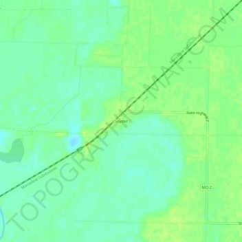 Mapa topográfico Snyder, altitud, relieve