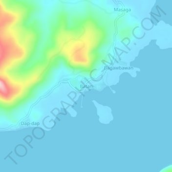 Mapa topográfico Batan, altitud, relieve