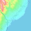 Mapa topográfico Tabunok, altitud, relieve