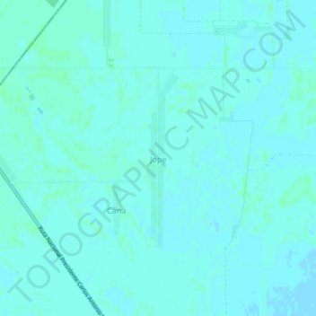 Mapa topográfico Jope, altitud, relieve