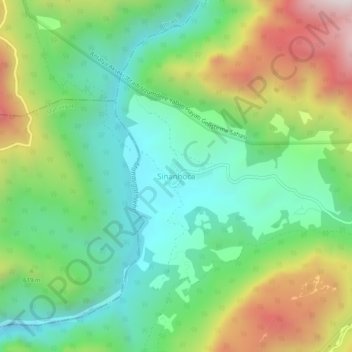 Mapa topográfico Sinanhoca, altitud, relieve