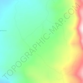 Mapa topográfico Paso Llano, altitud, relieve