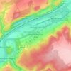 Mapa topográfico Hermalle-sous-Huy, altitud, relieve