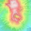 Mapa topográfico 桜島, altitud, relieve