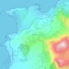 Mapa topográfico Taglia-Foscia, altitud, relieve