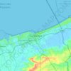 Mapa topográfico Dunkerque, altitud, relieve