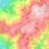 Mapa topográfico La Barbona, altitud, relieve