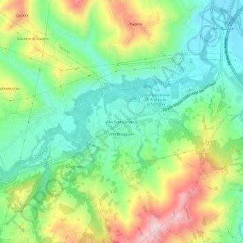 Mapa topográfico Villa Scaricamazza, altitud, relieve