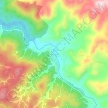 Mapa topográfico Menque, altitud, relieve