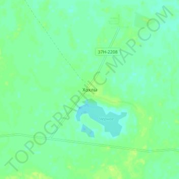 Mapa topográfico Хохлы, altitud, relieve