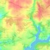Mapa topográfico Lanmeur, altitud, relieve