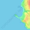 Mapa topográfico Punta Tralca, altitud, relieve