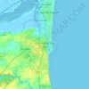 Mapa topográfico Gorleston-on-Sea, altitud, relieve